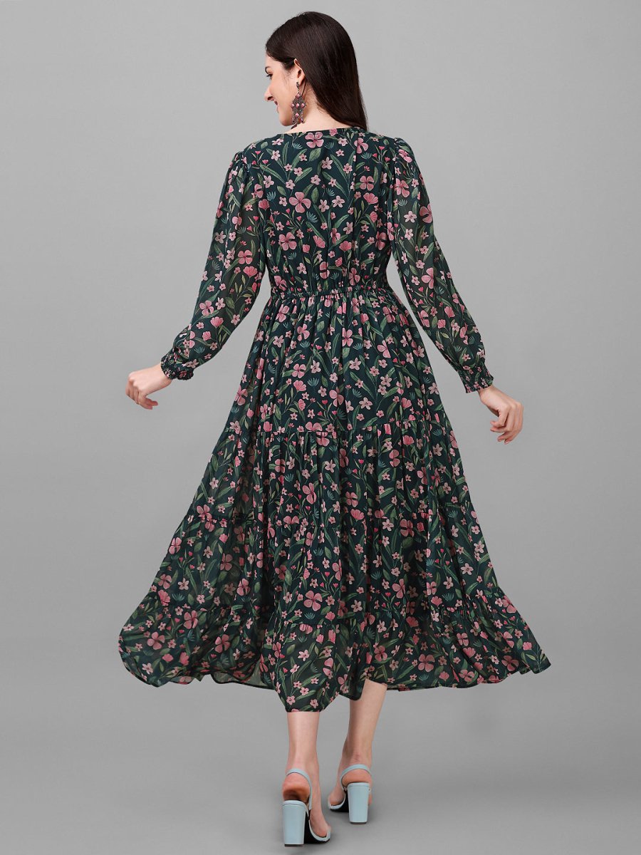 Buy online Women's Fit & Flare Floral Dress from western wear for Women by  Antaran for ₹1009 at 47% off | 2024 Limeroad.com